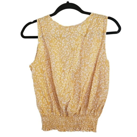 Rose & Thyme Smocked Sleeveless Scoop Neck Rayon Tank - Picture 2 of 6